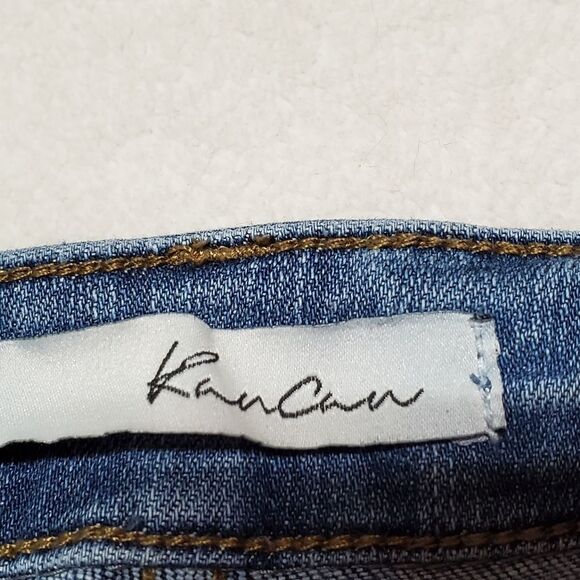 KANCAN Women's Mid Rise Distressed Ankle Skinny Jeans Raw Cut Summer Collection - Picture 12 of 14